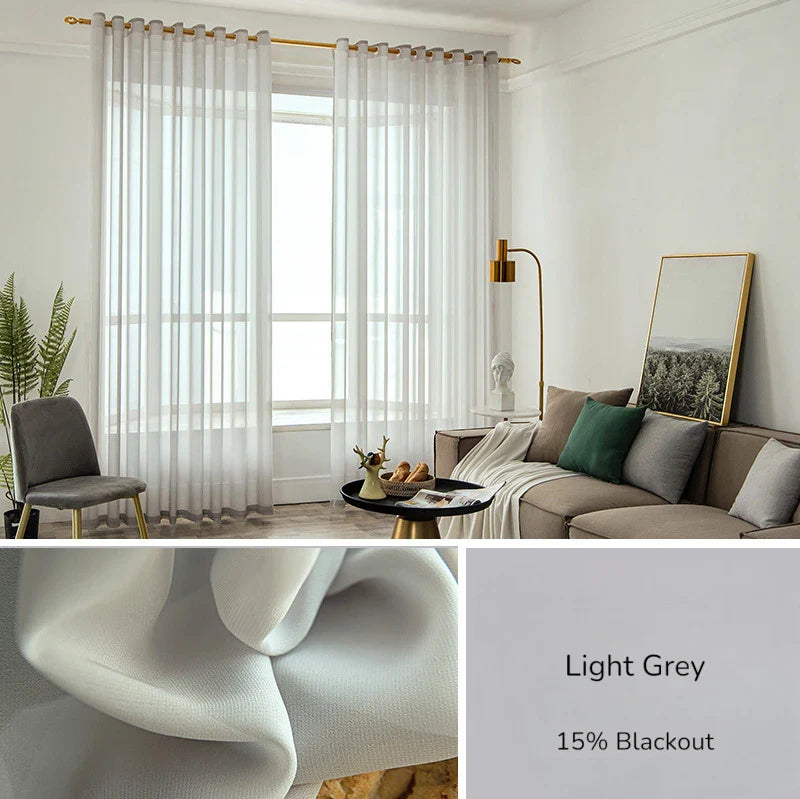 Brenda Scratch Resistant Gauze Sheer Custom Curtain