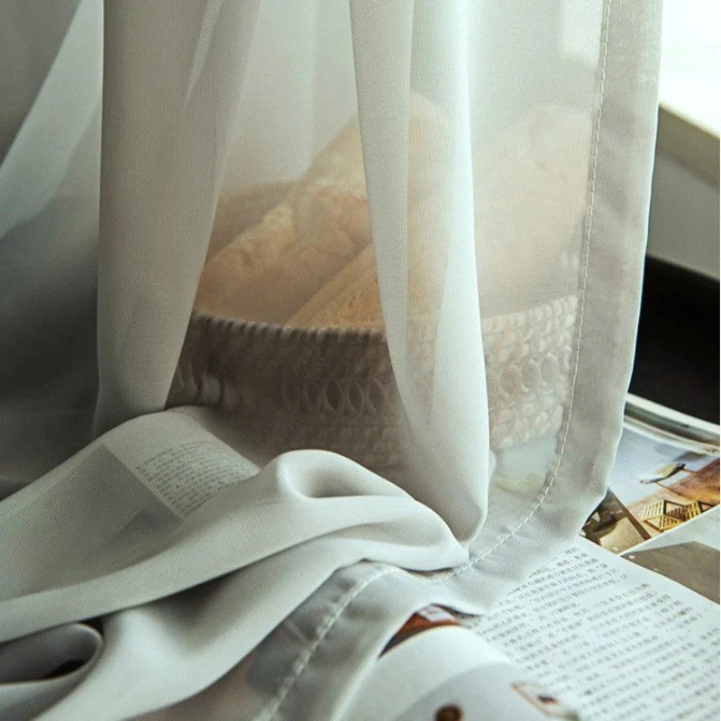Brenda Scratch Resistant Gauze Sheer Custom Curtain