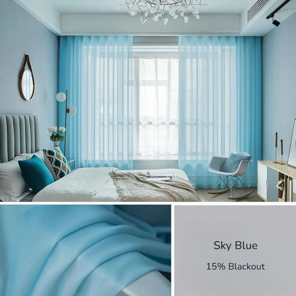 Brenda Scratch Resistant Gauze Sheer Custom Curtain