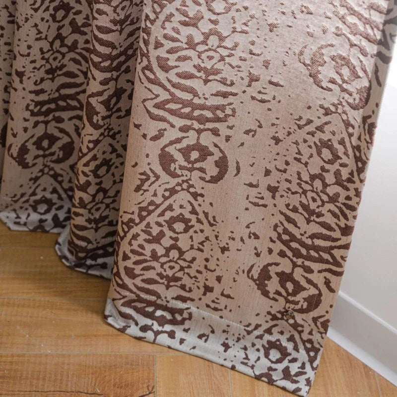 Ellen Floral Jacquard Light Filtering Custom Curtain