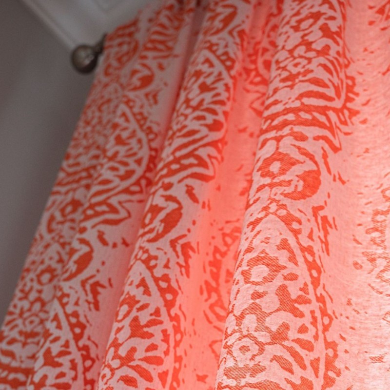 Ellen Floral Jacquard Light Filtering Custom Curtain