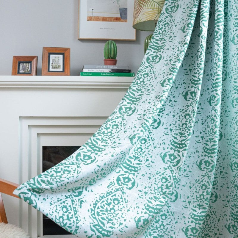 Ellen Floral Jacquard Light Filtering Custom Curtain