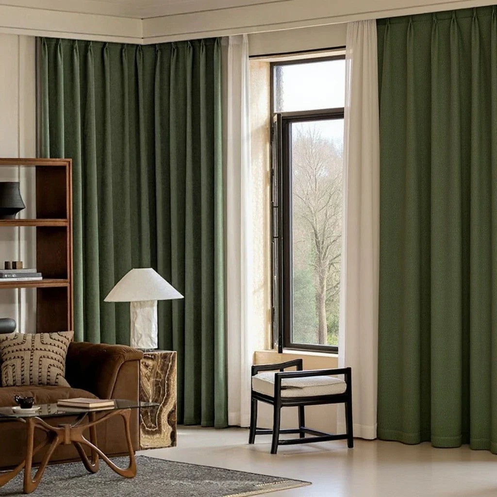 Irma Double Sided Chenille Blackout Thermal Custom Curtain
