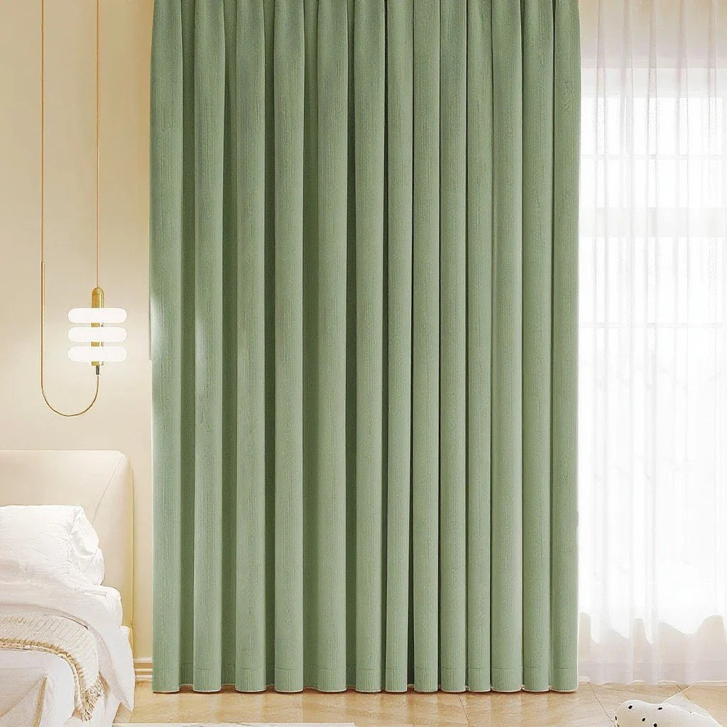 Irma Double Sided Chenille Blackout Thermal Custom Curtain