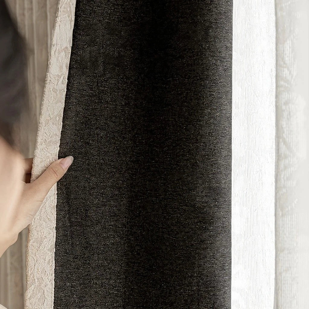 Joanne French Botanical Jacquard Custom Room Darkening Curtain