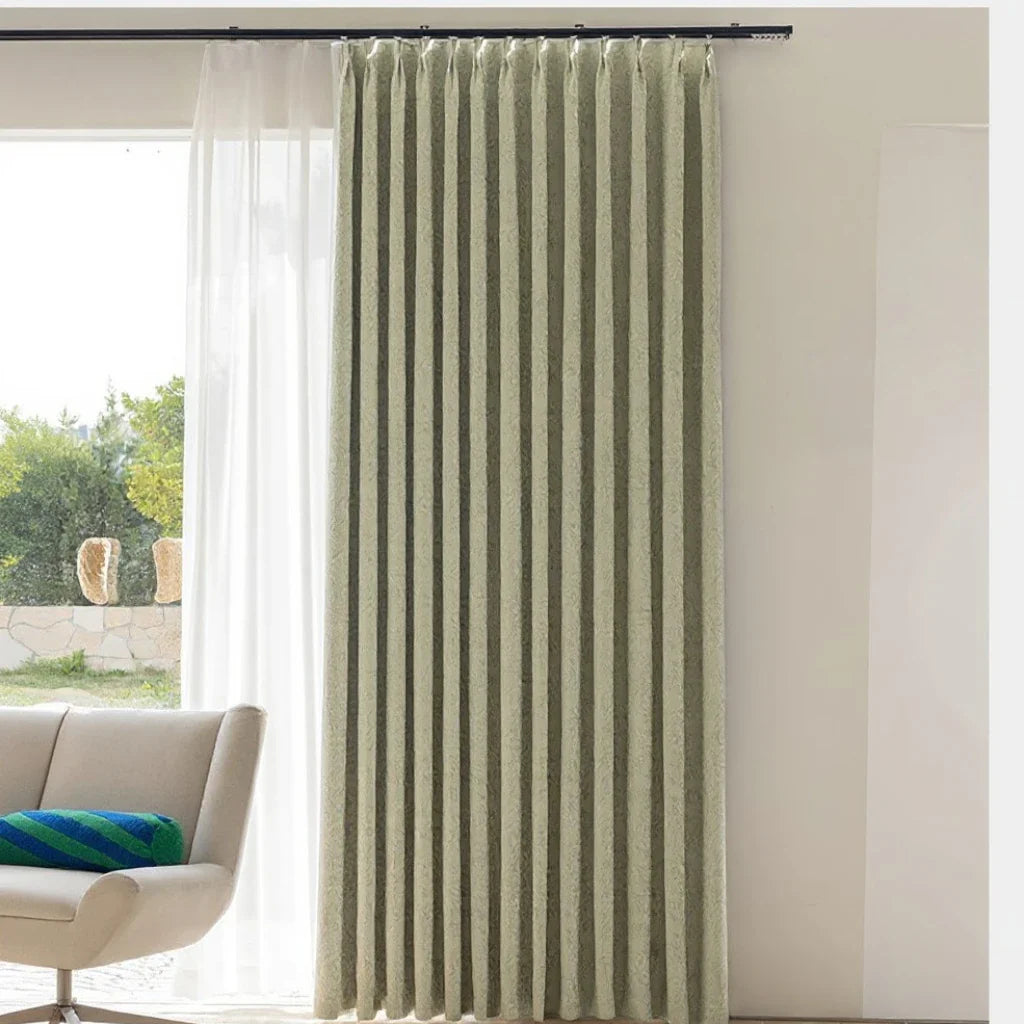 Joanne French Botanical Jacquard Custom Room Darkening Curtain