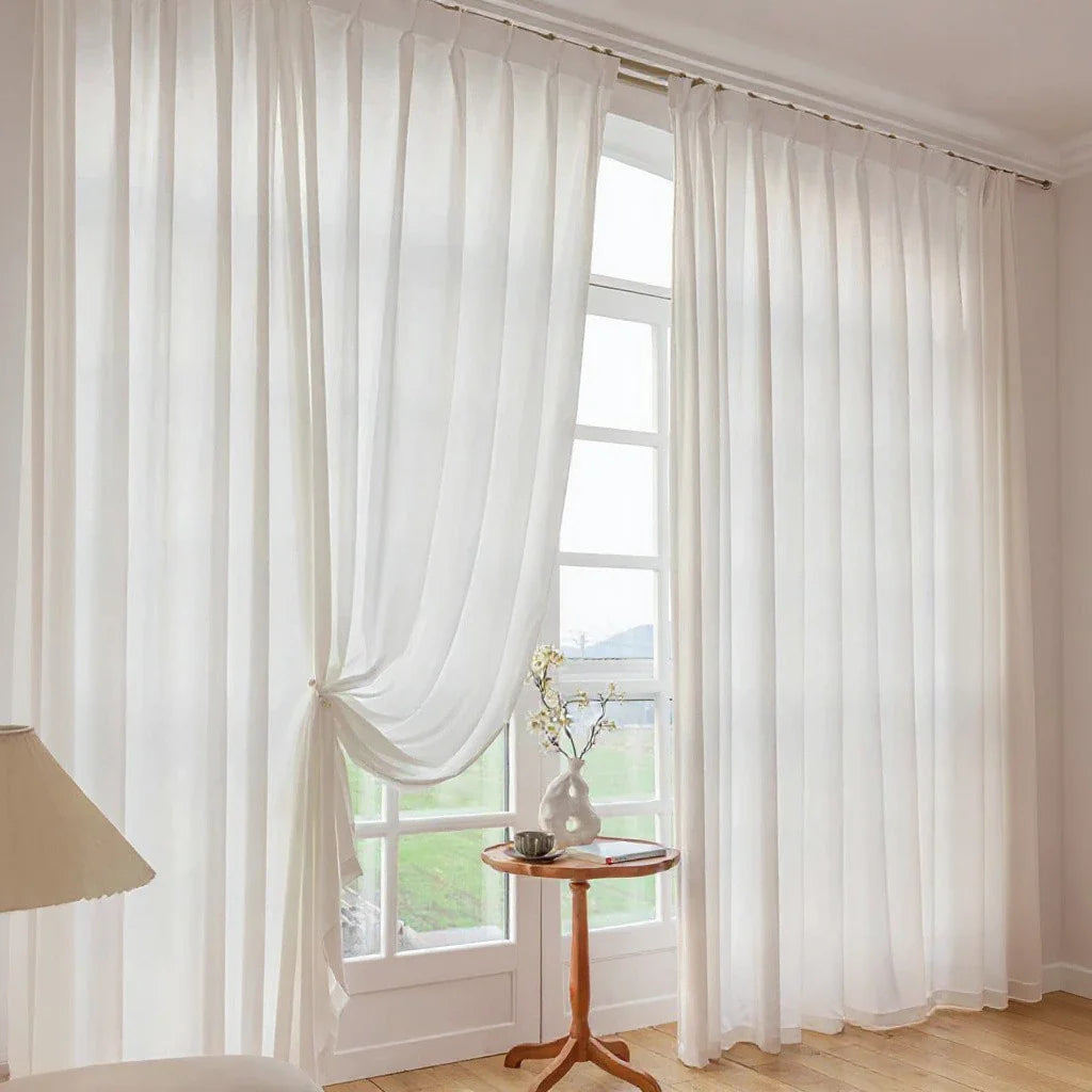 Jolene Scratch-Resistant Light Filtering Custom Sheer Curtain