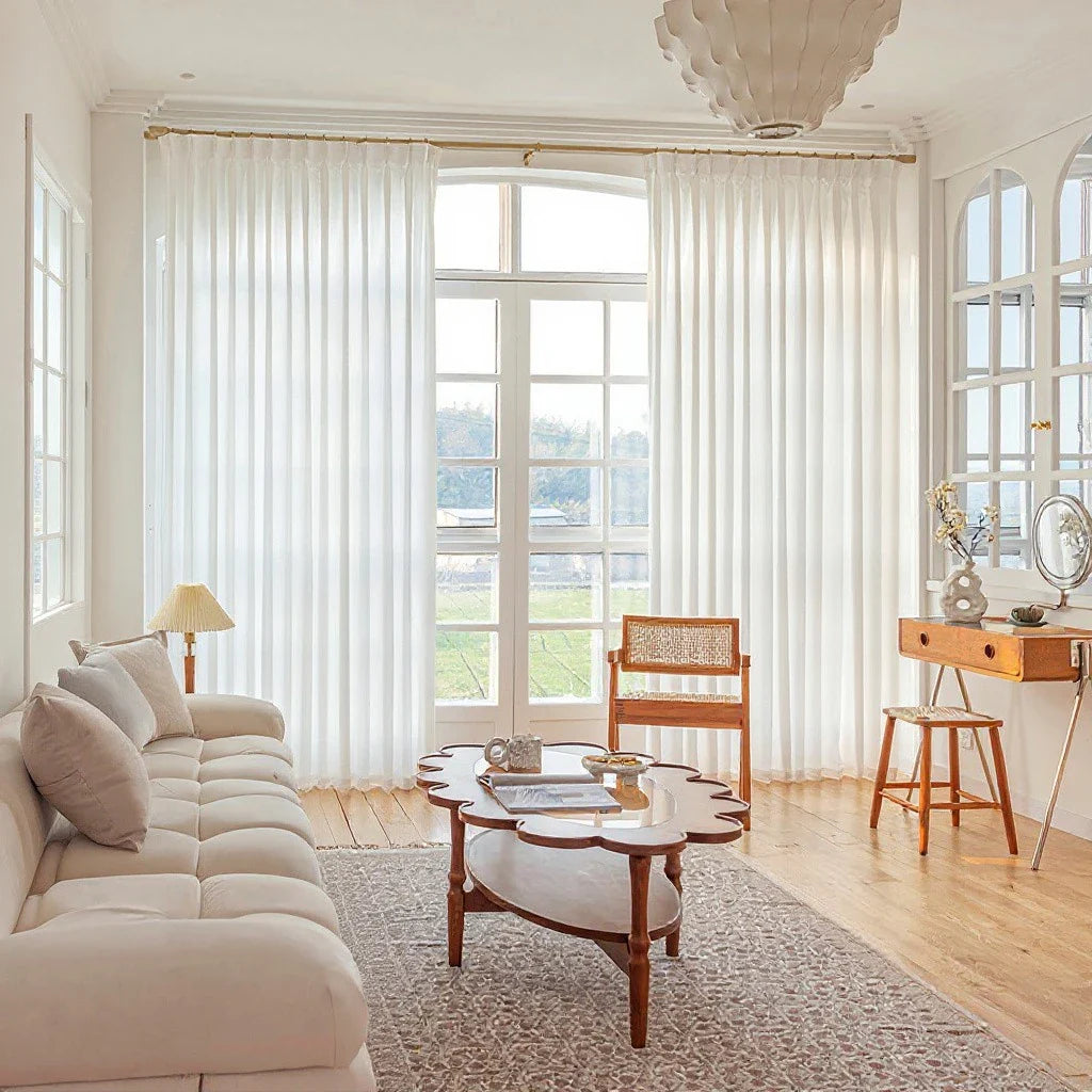 Jolene Scratch-Resistant Light Filtering Custom Sheer Curtain