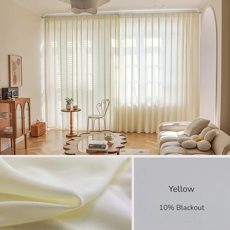 Jolene Scratch-Resistant Light Filtering Custom Sheer Curtain