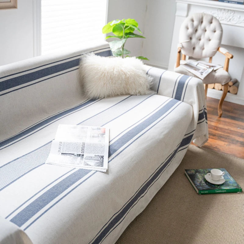 Nicole Coastal Breeze Geometric Sofa Couch Cover