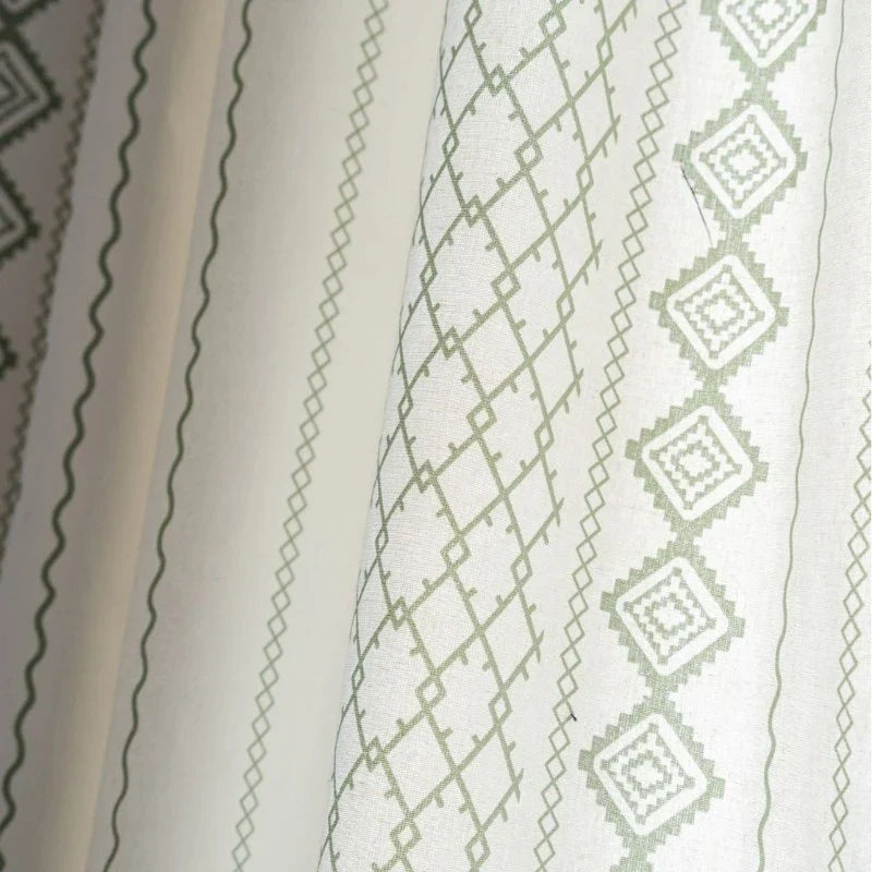 Alma Chic Boho Geometric Tassel Custom Privacy Curtain