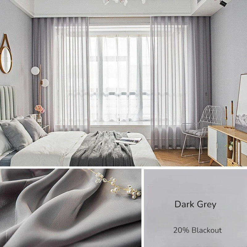 Brenda Scratch Resistant Gauze Sheer Custom Curtain