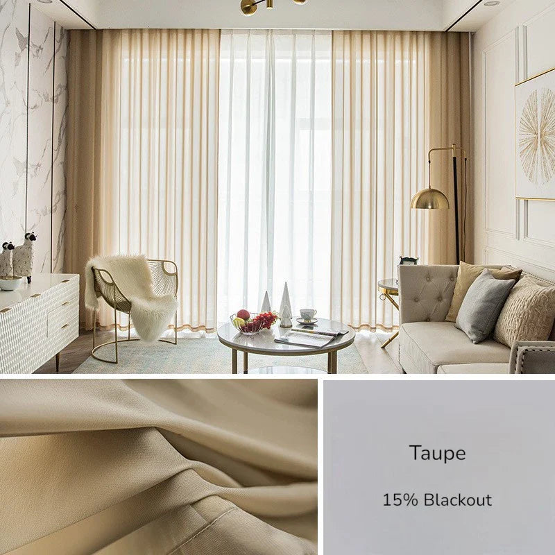Brenda Scratch Resistant Gauze Sheer Custom Curtain
