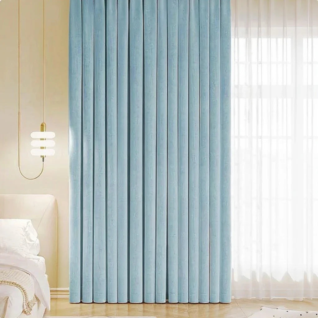 Irma Double Sided Chenille Blackout Thermal Custom Curtain